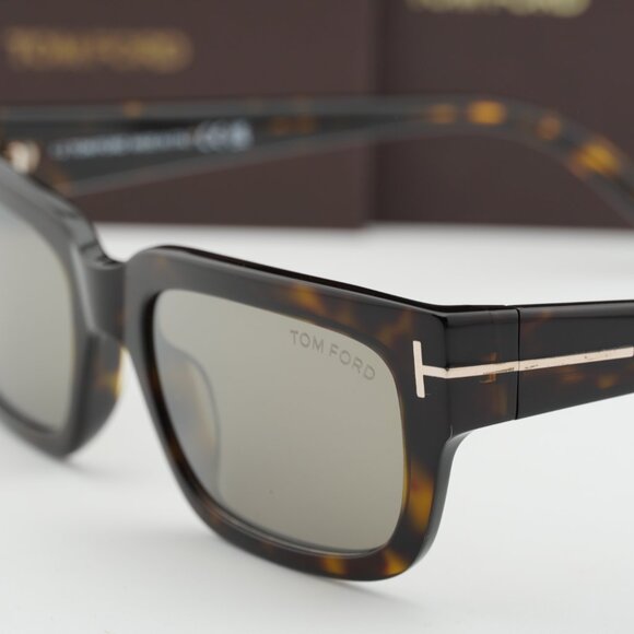 Tom Ford Ezra FT1075 52L Rectangle Sunglasses – Havana/Roviex